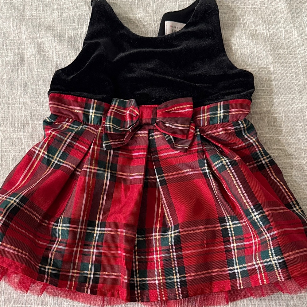 Plaid Dress with Bow